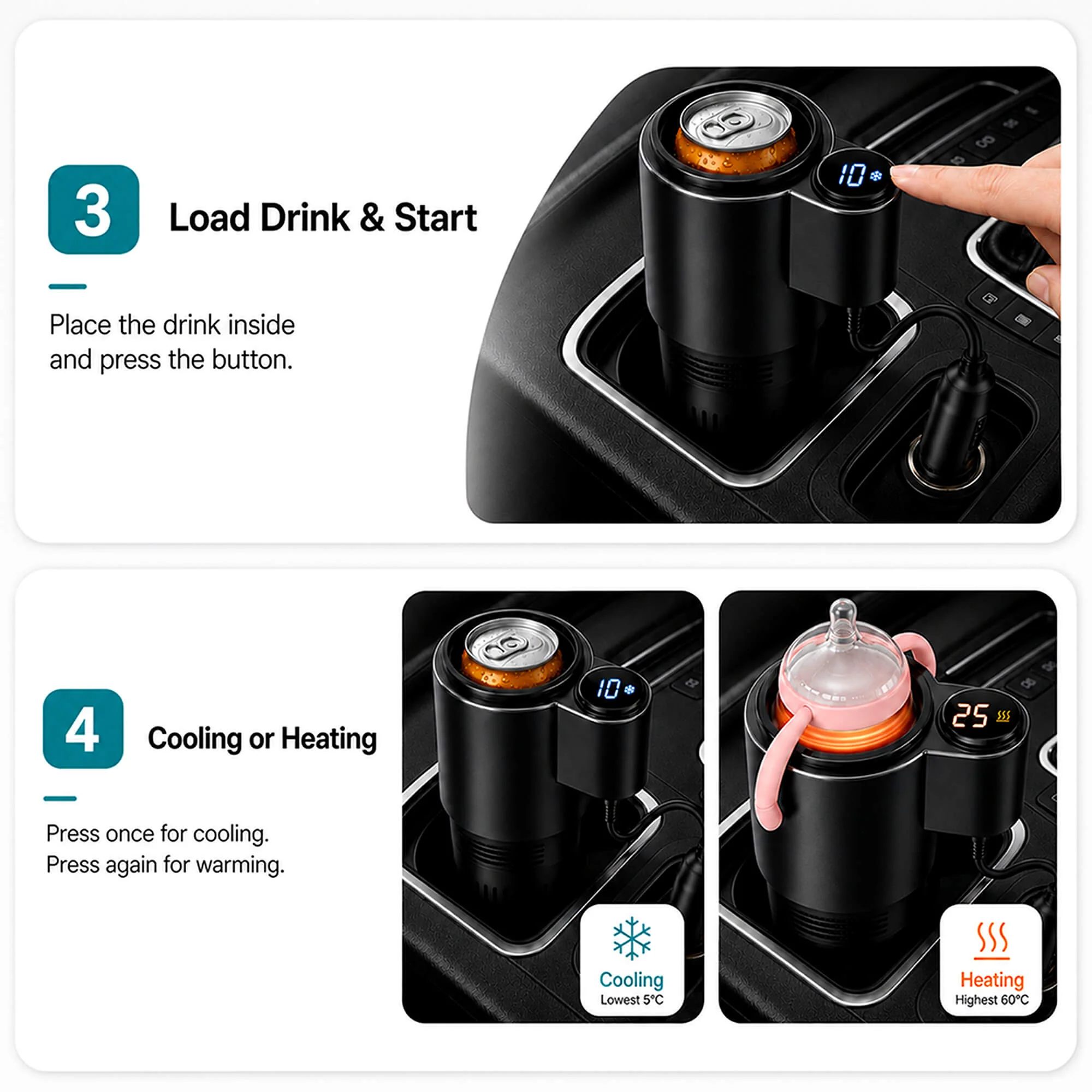 12V Car Cup Cooler & Warmer - Image 11