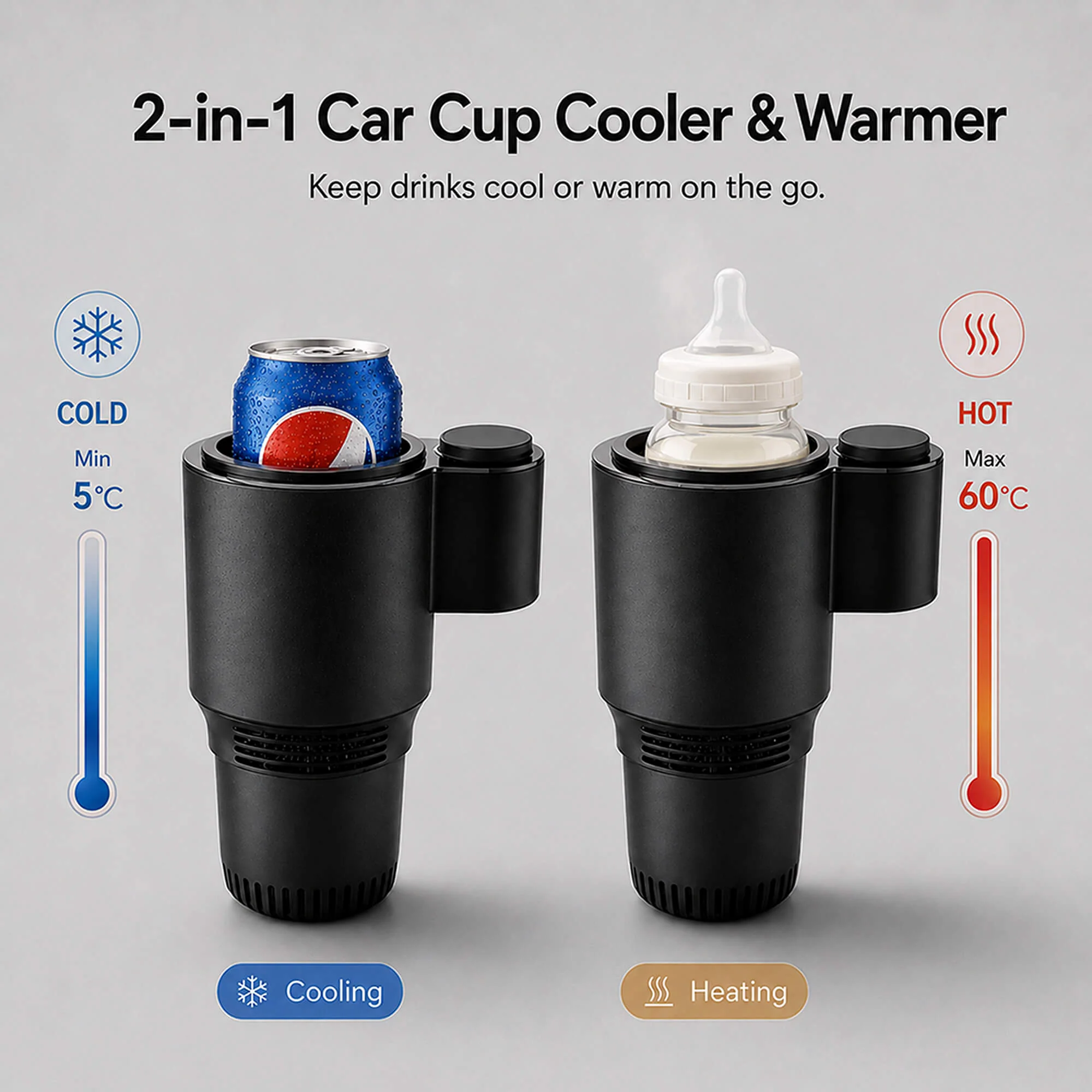 12V Car Cup Cooler & Warmer - Image 2