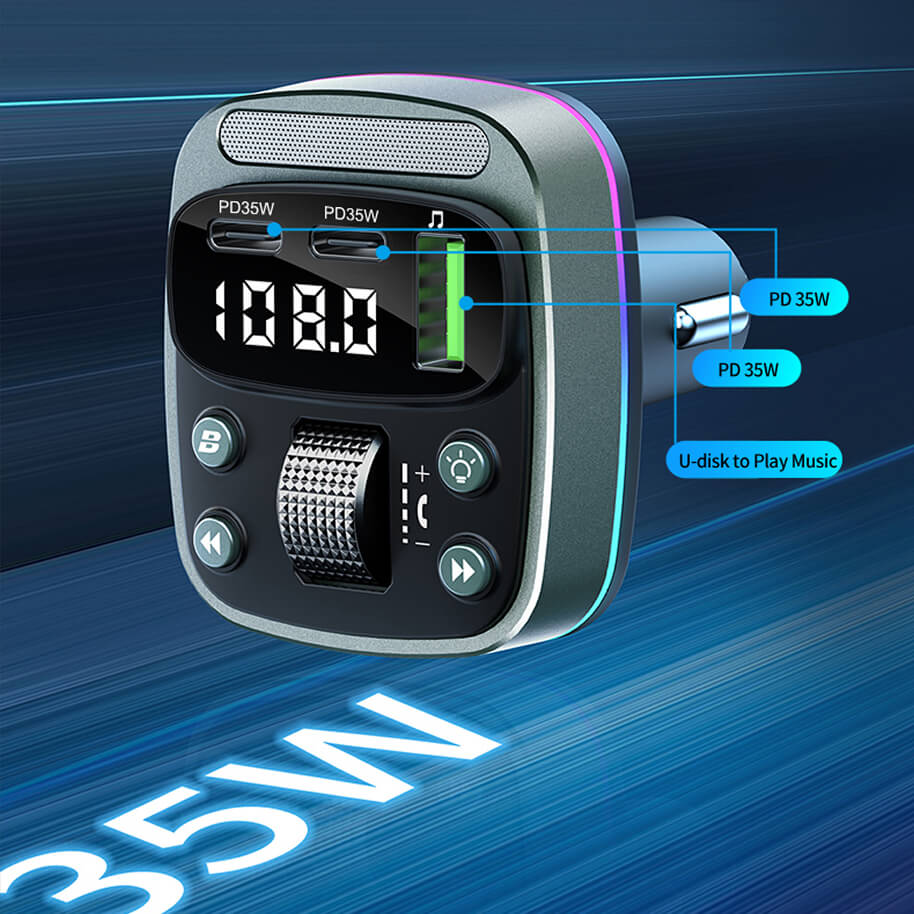 CC02 TuneBoost Bluetooth FM Car Charger - Image 3