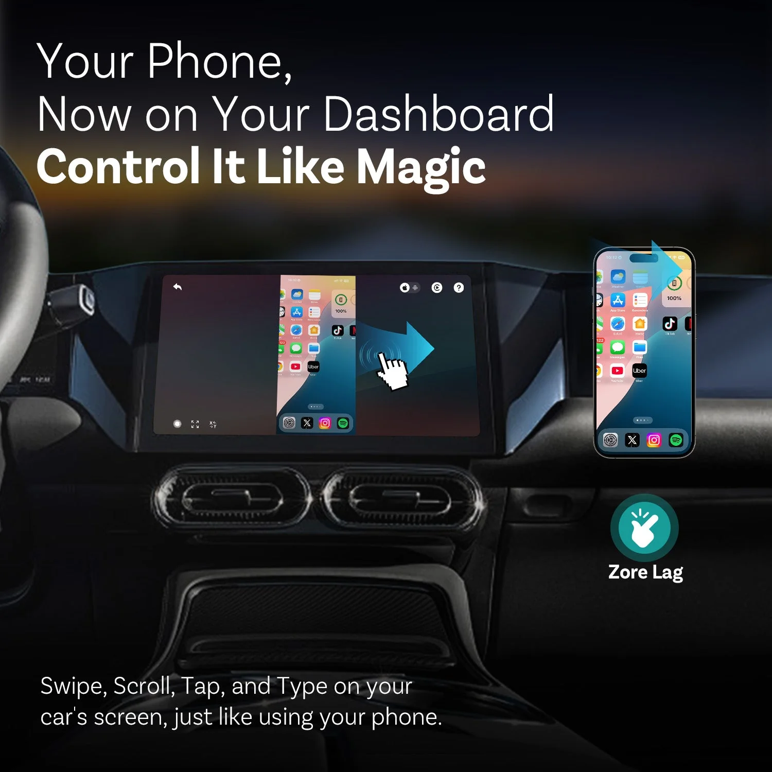 ( EXCLUSIVE PRICE--CODE:L10 )Mirror Touch Wireless CarPlay Adapter - Image 4