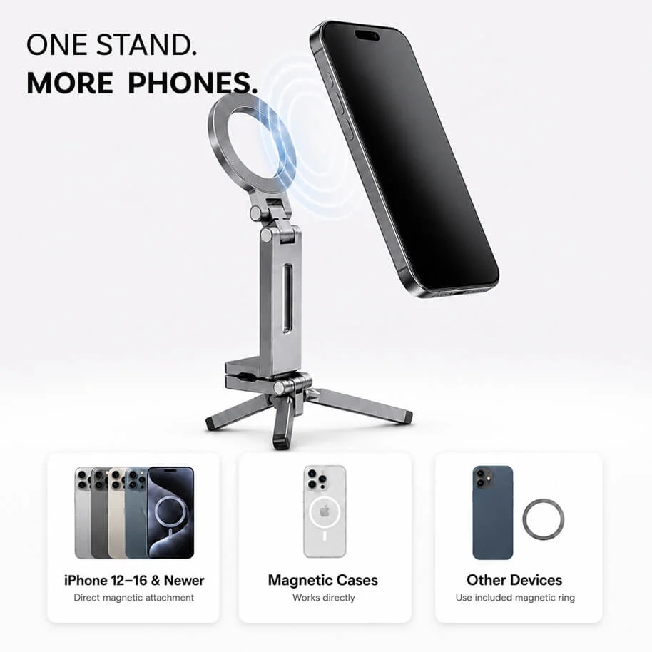 MCM01 Foldable Magnetic Phone Clamp Stand - Image 5