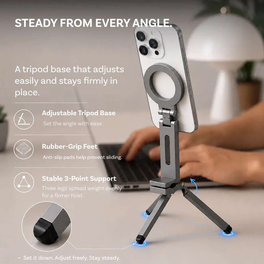 MCM01 Foldable Magnetic Phone Clamp Stand - Image 9