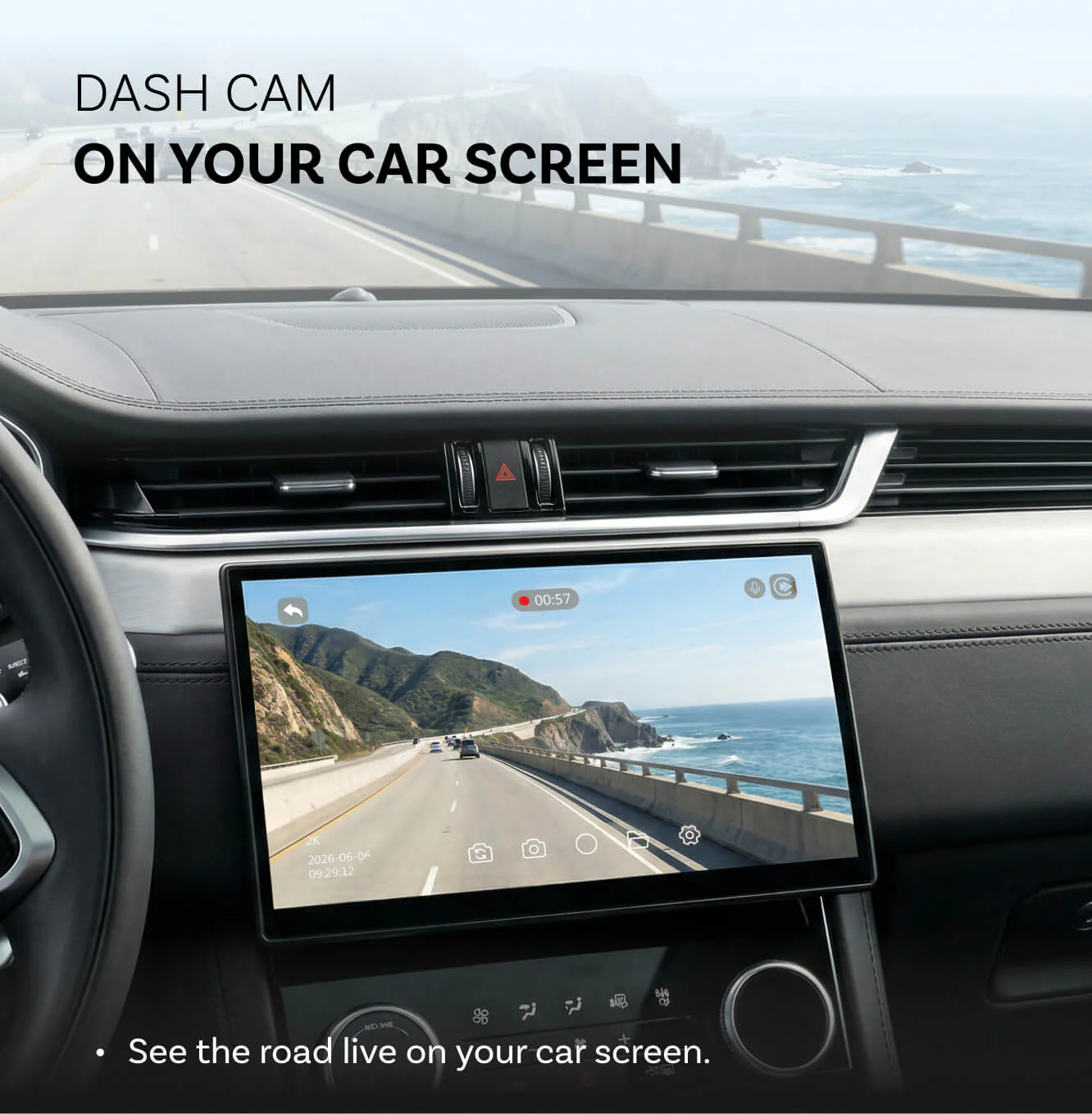OttoSafe Cam 2-in-1 Dash Cam & Wireless CarPlay Adapter - Image 3