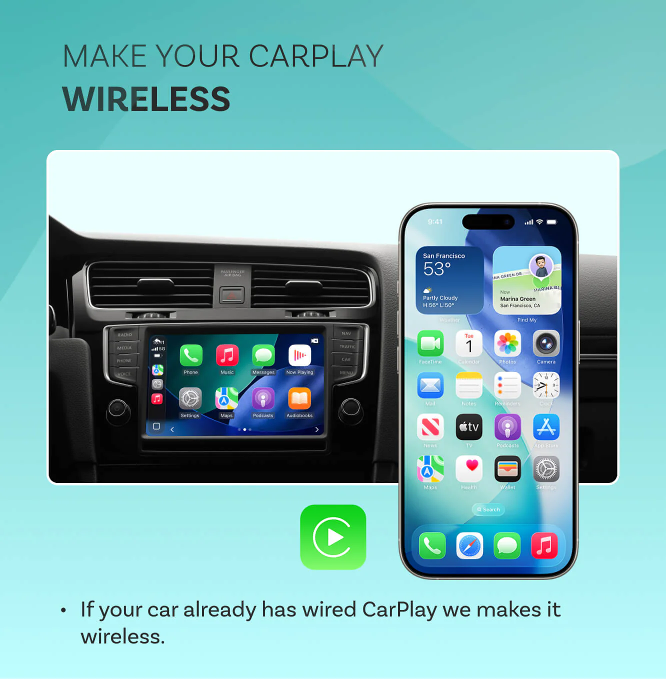 OttoSafe Cam 2-in-1 Dash Cam & Wireless CarPlay Adapter - Image 9