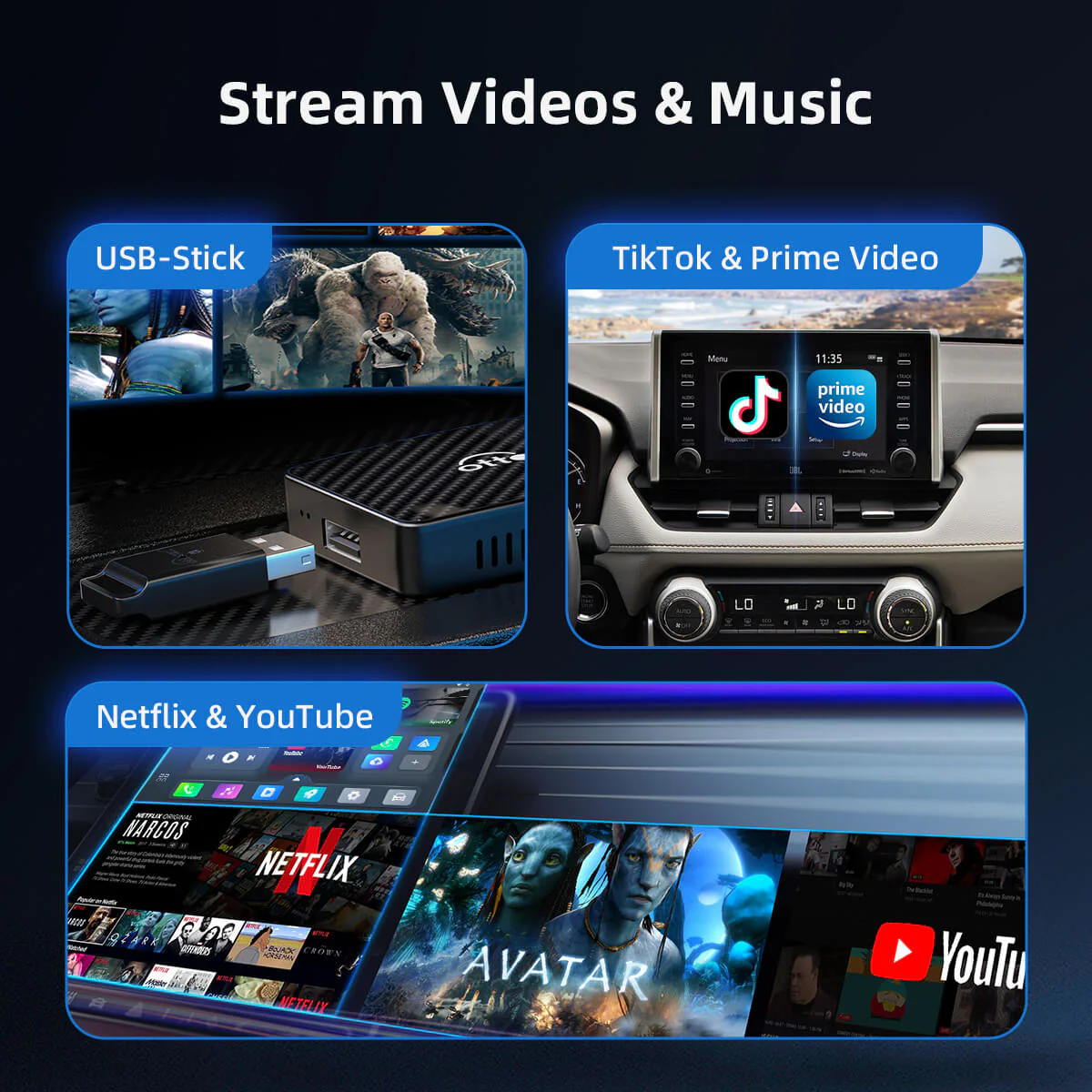 (twitter Special Offer ) Play2Video Pro Wireless CarPlay/ Android Auto 3-in-1 Adapter - Image 4