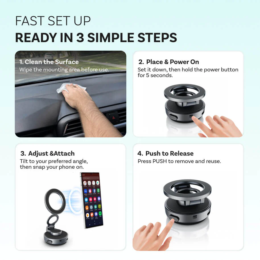 MCM11 Flex Vacuum Magnetic Phone Mount - Image 11